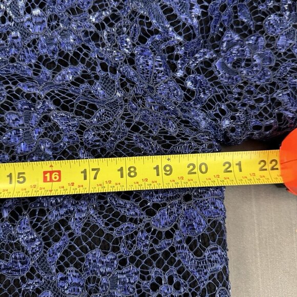 Marc Jacobs Bolero‎ Cashmere Crop Jacket Luxury Blue Metallic Floral Mesh Blazer - Picture 13 of 16